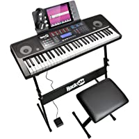 Los mejores  - RockJam Kit de 61 Teclado de piano digital- Banco Soporte de teclado- Auriculares- Pedal de sostenido y simplemente…